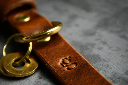 Handcrafted Personalised Chestnut Leather Collar.