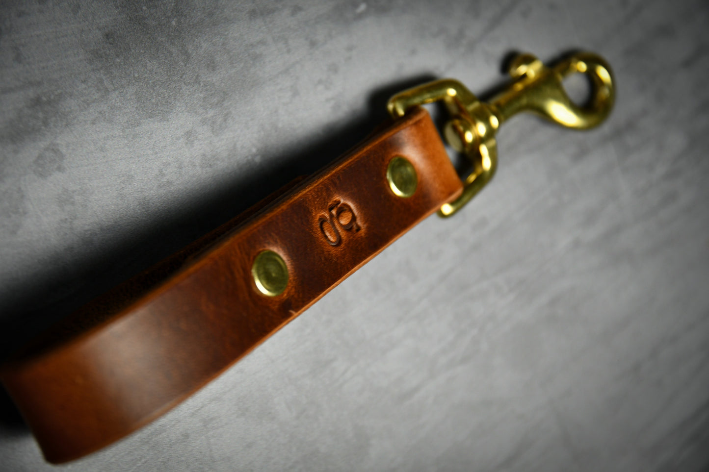 Handcrafted Chestnut Leather Lead Holder/Keyring.