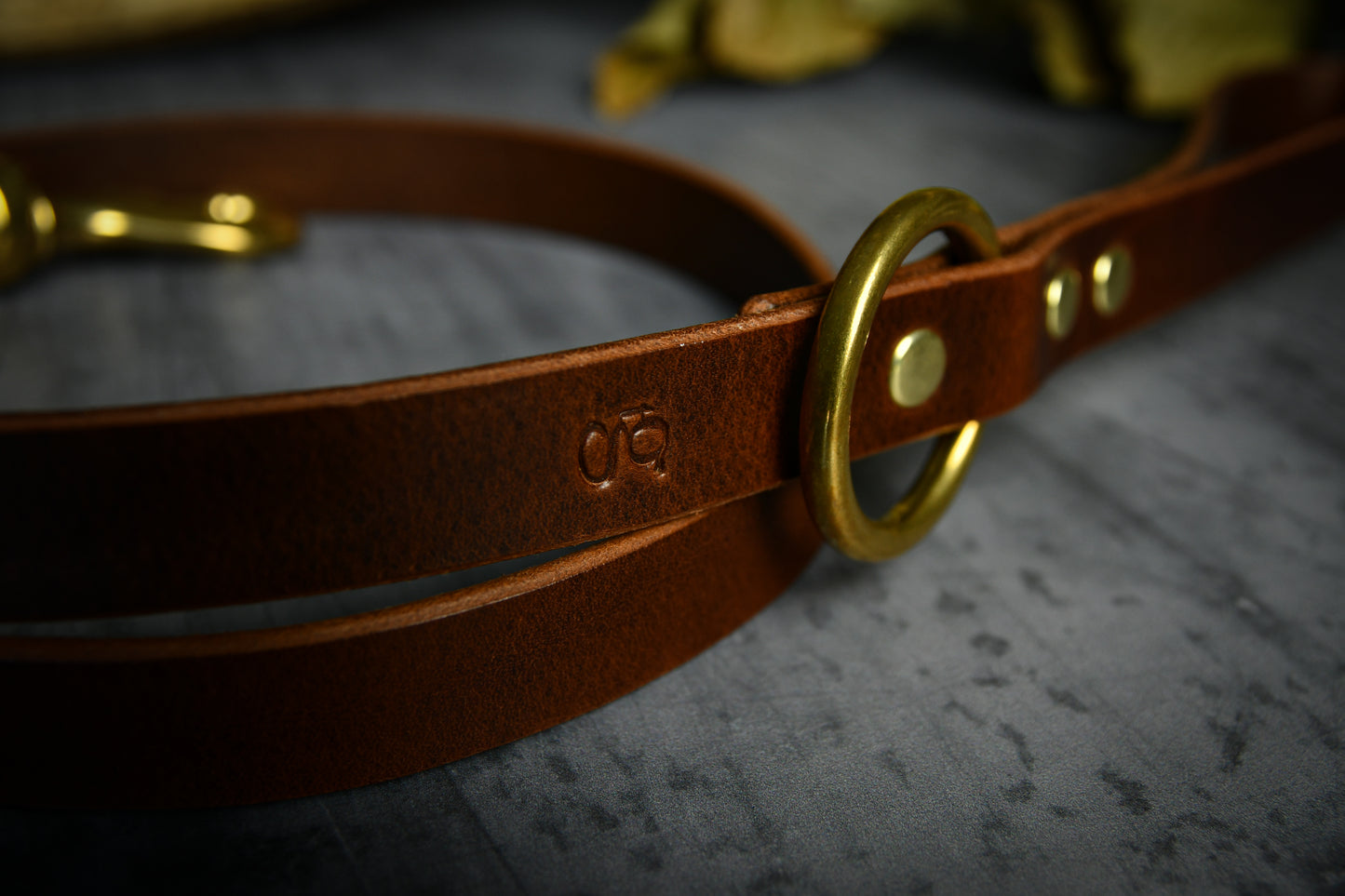 Handcrafted Chestnut Leather Lead.