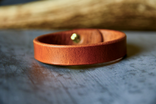 Leather Bracelet in Light Tan - For those willing to proudly match their hound's Gentry attire