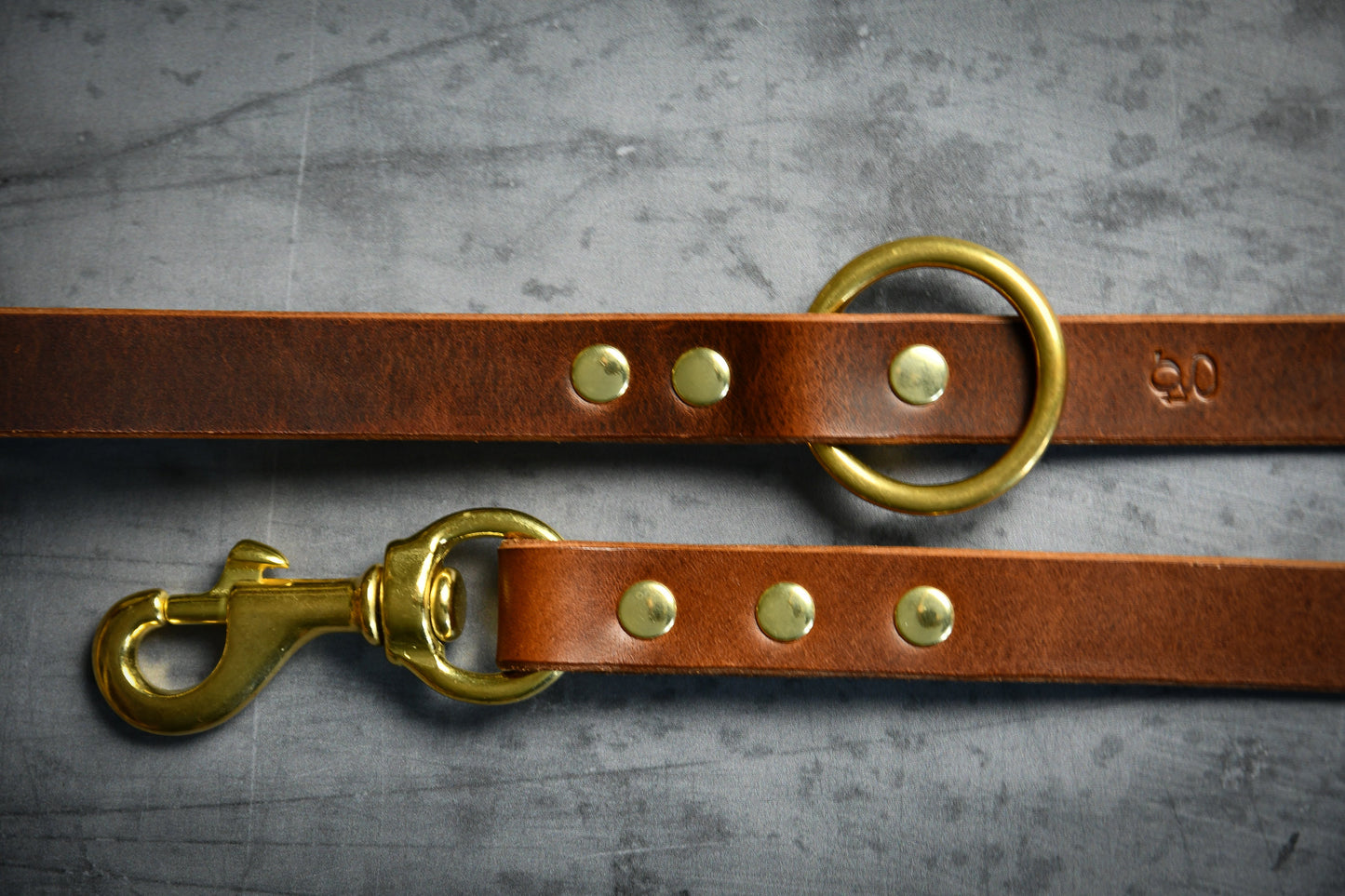 Handcrafted Chestnut Leather Lead.