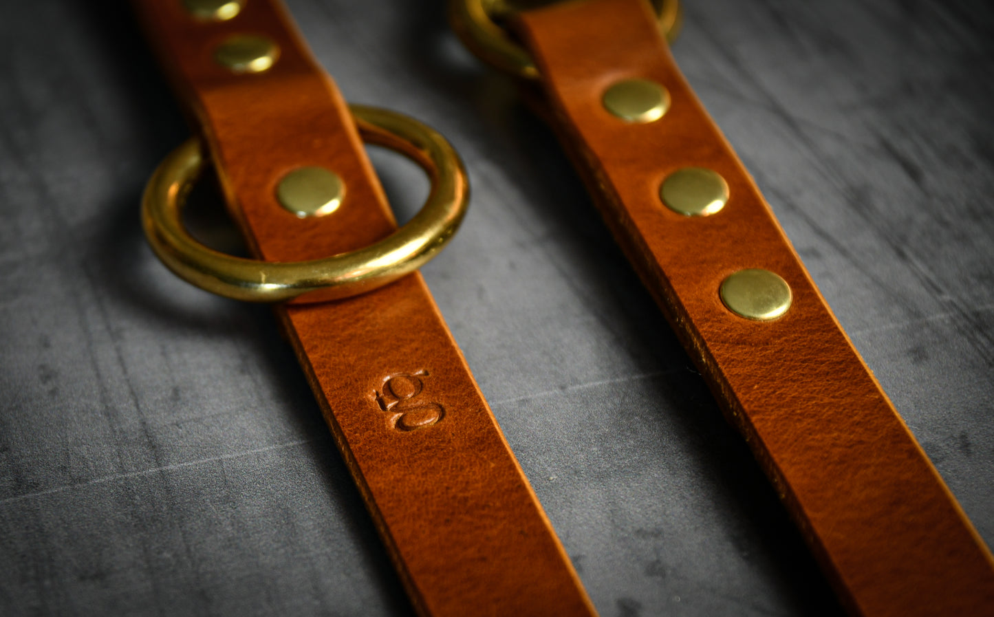 Handcrafted Light Tan Leather Lead