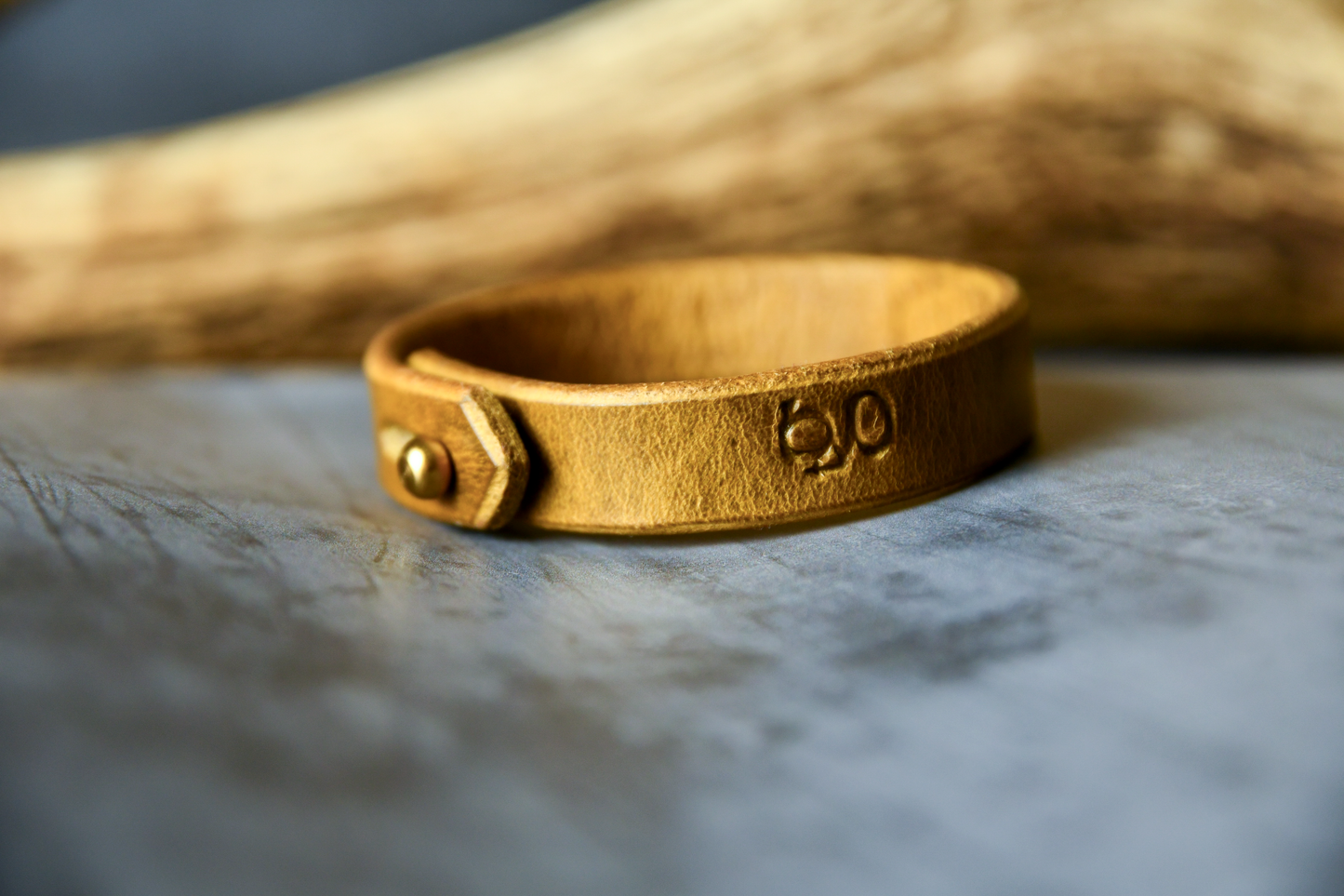 Leather Bracelet in Leaf Green - for those willing to proudly match their hound's Gentry attire