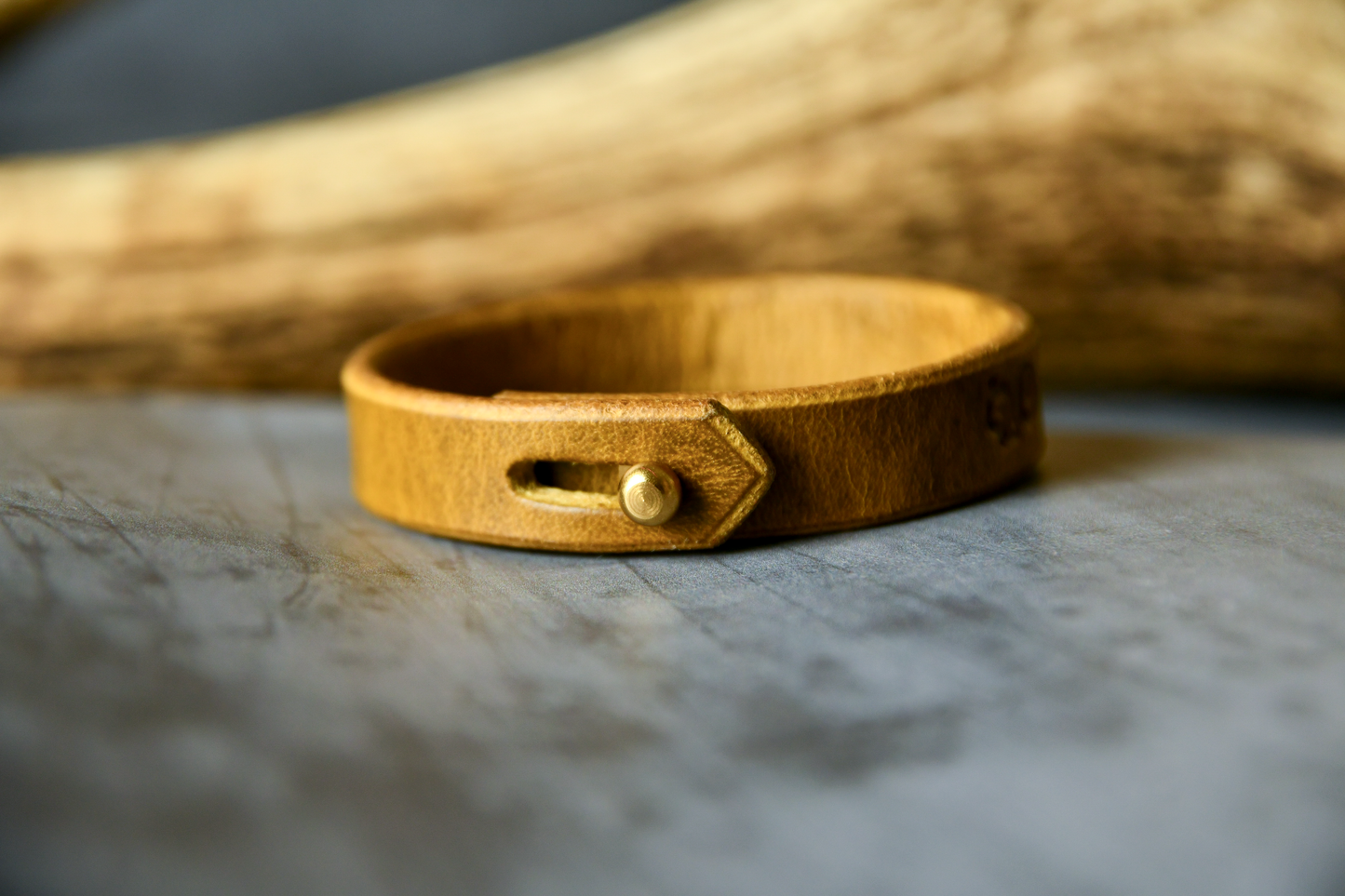 Leather Bracelet in Leaf Green - for those willing to proudly match their hound's Gentry attire