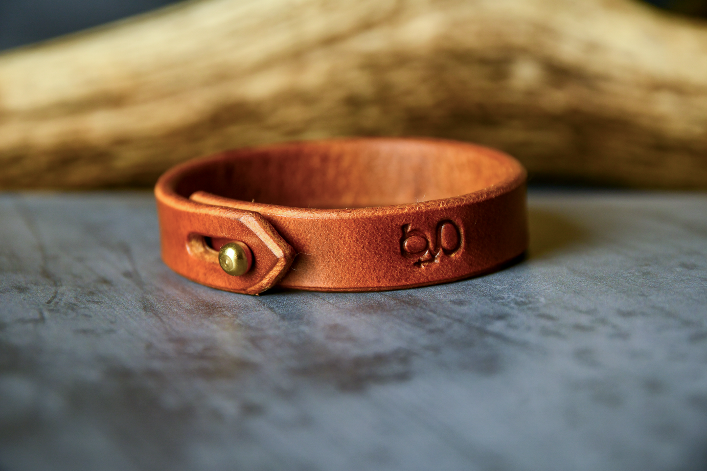 Leather Bracelet in Light Tan - For those willing to proudly match their hound's Gentry attire
