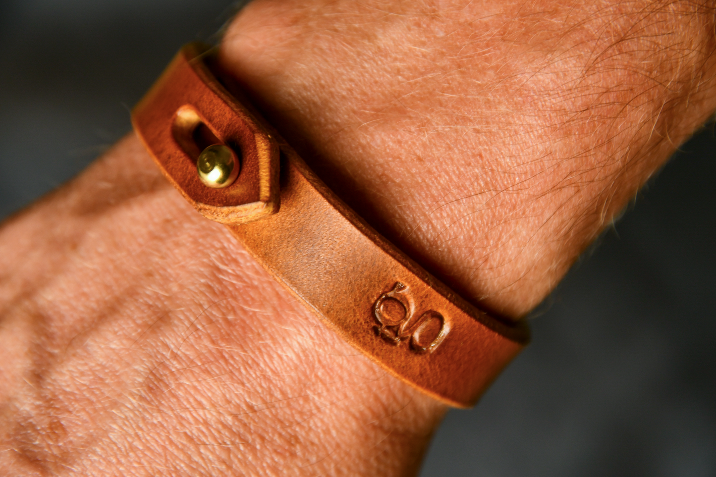 Leather Bracelet in Light Tan - For those willing to proudly match their hound's Gentry attire